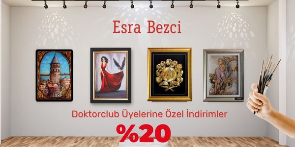 Resim, Rölyef ve Ebru Sanatçısı Esra Bezci, Doktorclub Üyelerine Özel %20 İndirim Sunuyor.